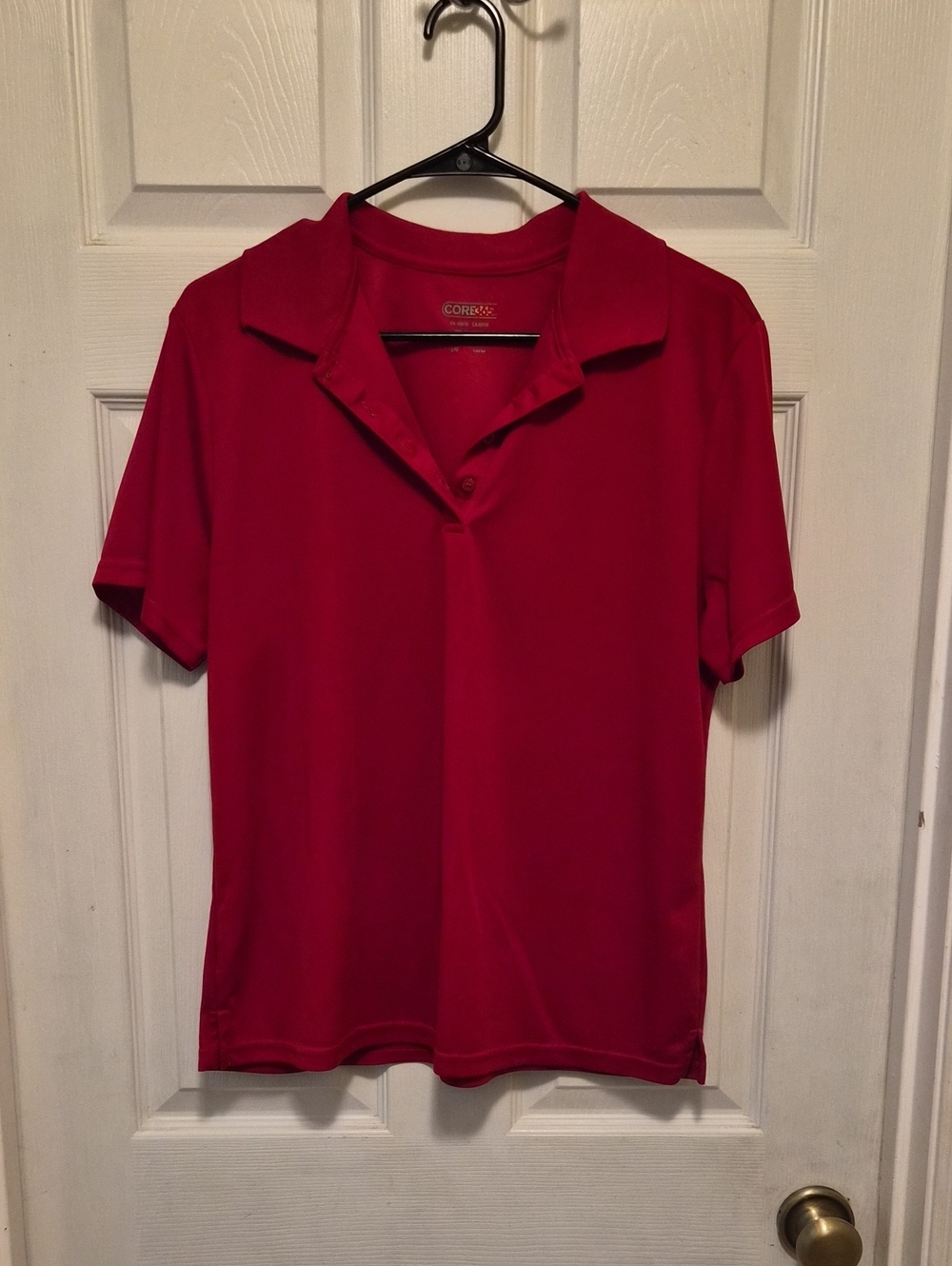 Core 10 Women’s Red Short-Sleeve Polo Tee